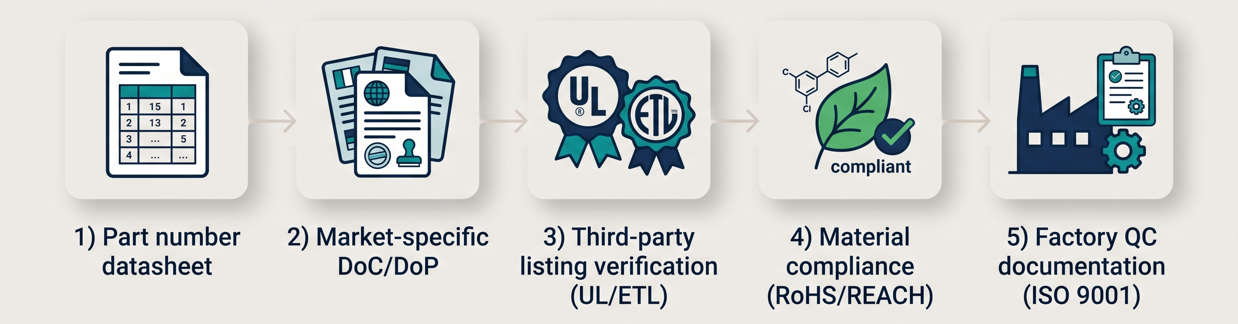 Cable Procurement Verification Workflow - How to Validate UL ETL CPR Certificates for Project Compliance