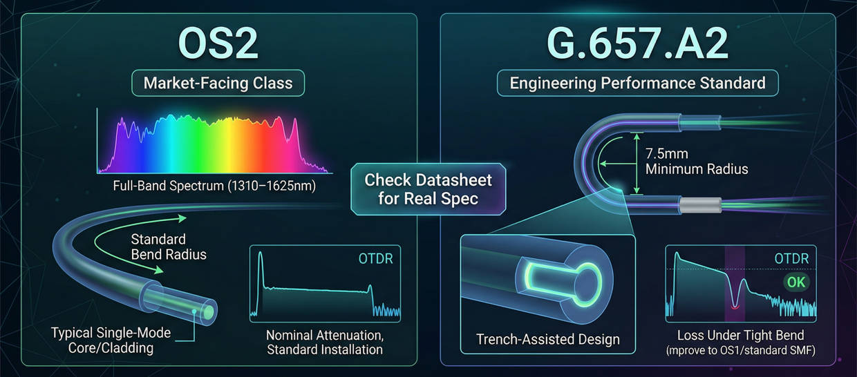 G.657.A2 vs OS2 What&rsquo;s the Difference