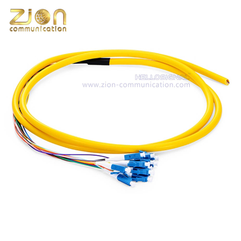 LC UPC 12 Fibers G.652.D Single Mode Bunch PVC 0.9mm with Jacket FOPT