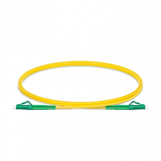 LC APC to LC APC Simplex OS2 Single Mode PVC (OFNR) 2.0mm Fiber Optic Patch Cable