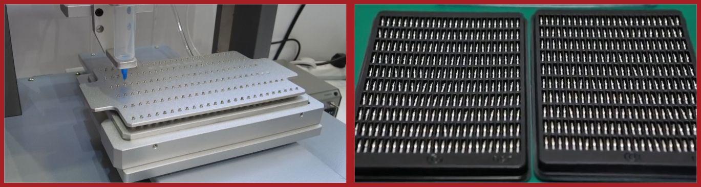 Epoxy injection and fiber insertion into the connector
