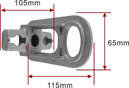 Aluminum hoop&Pole Bracket ZCALC-03