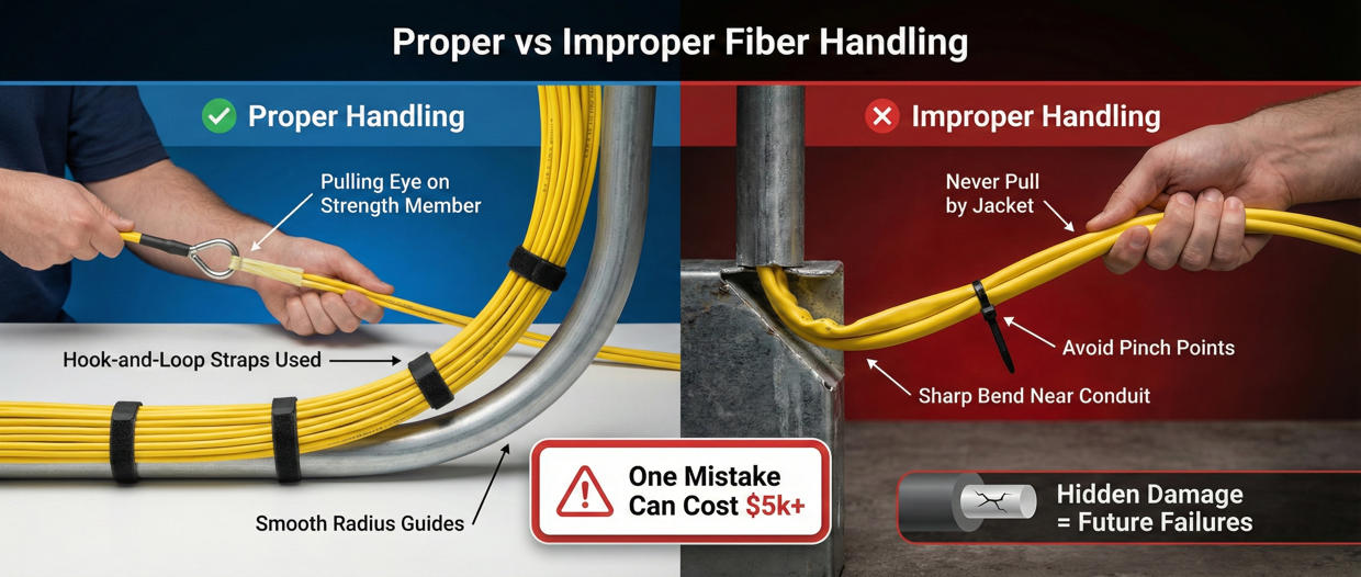 Proper vs Improper Fiber Handling
