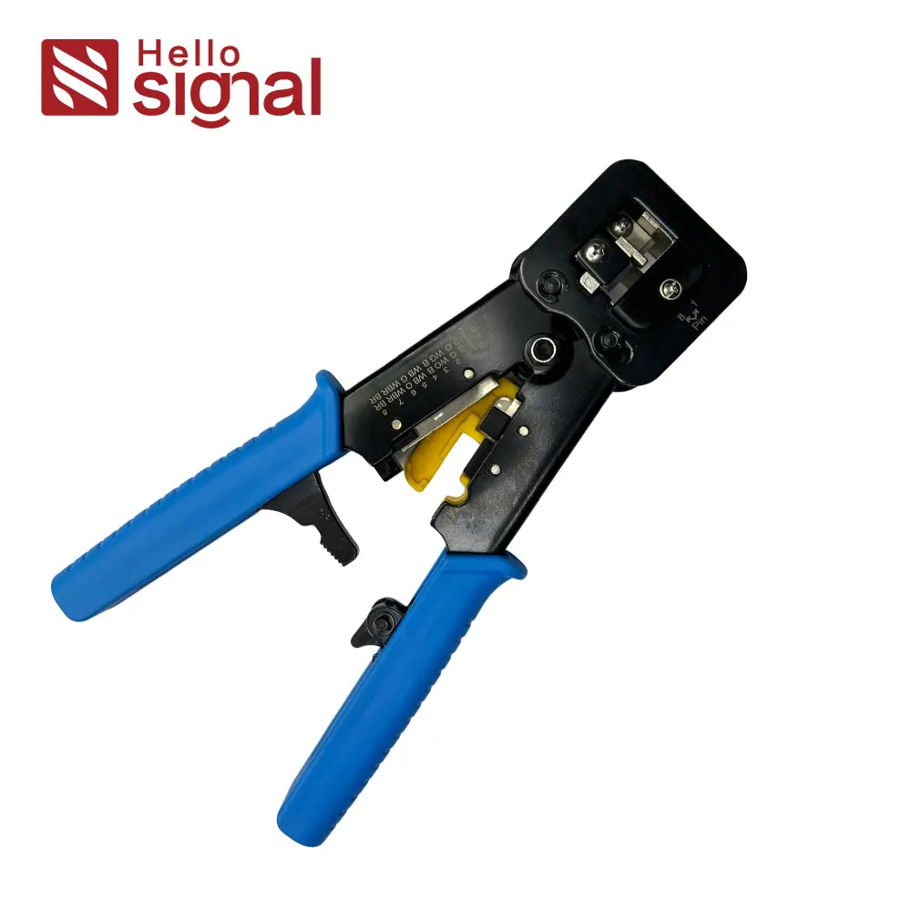 Modular Crimping Tool 6P+8P: Fast RJ45/RJ12 Crimp, Strip & Cut for Installers