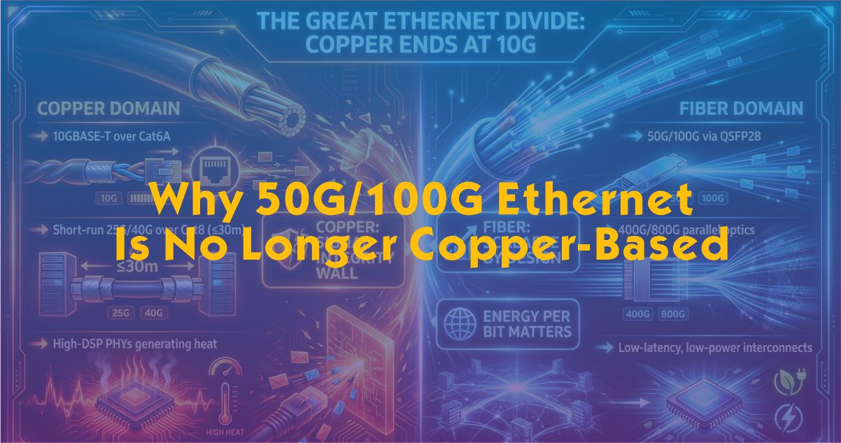 Why 50G/100G Ethernet Is No Longer Copper-Based