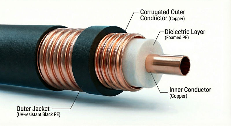 RF Corrugated Coax Cable