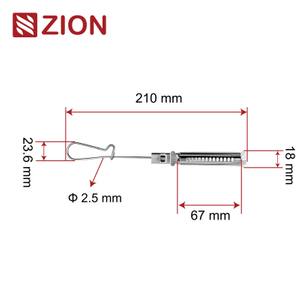 FTTH stainless steel flat cable drop clamp FTTH stainless steel wire clamp ZCSSC-03