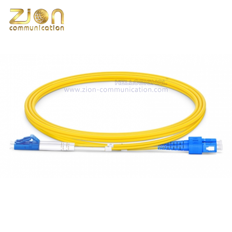 LC UPC to SC UPC Duplex OS2 Fiber Patch Cord 
