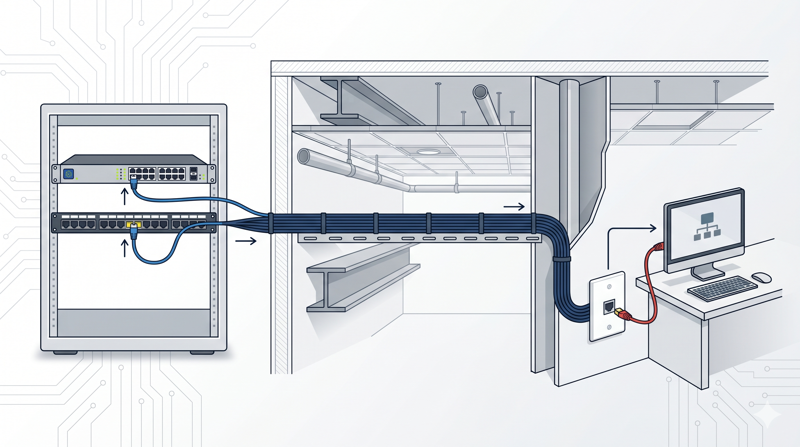 Permanent Link vs Channel Ethernet Cabling Concept