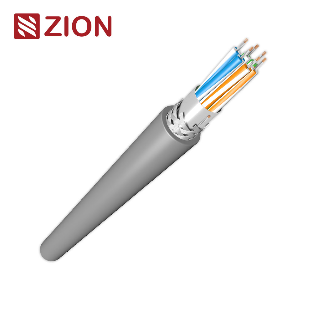 RS485 Cable, 24AWG 4P, Foil+Braid, PVC, 120Ω