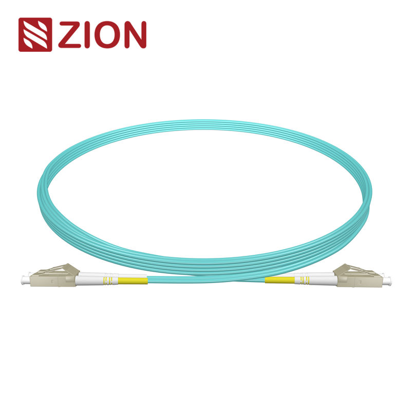 LC UPC to LC APC Duplex OM4 Fiber Patch Cord 