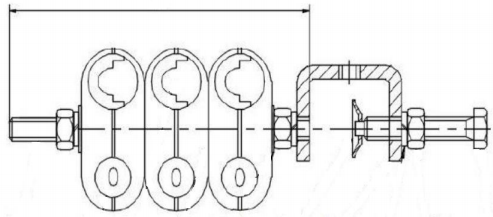 Feeder Cable Clamp-for 3 Optical Cable + 3Power Cable(6-25mm2)-6way1