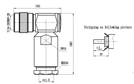 TNC Male Clamp Right Angle Connector for 8D-FB Cable