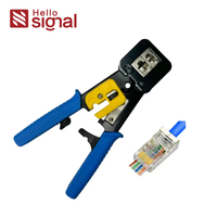 Modular Crimping Tool 6P+8P: Fast RJ45/RJ12 Crimp, Strip & Cut for Installers