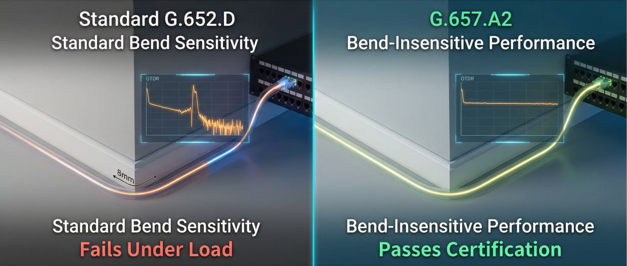 G.657.A2 vs Standard SMF in Indoor Routing