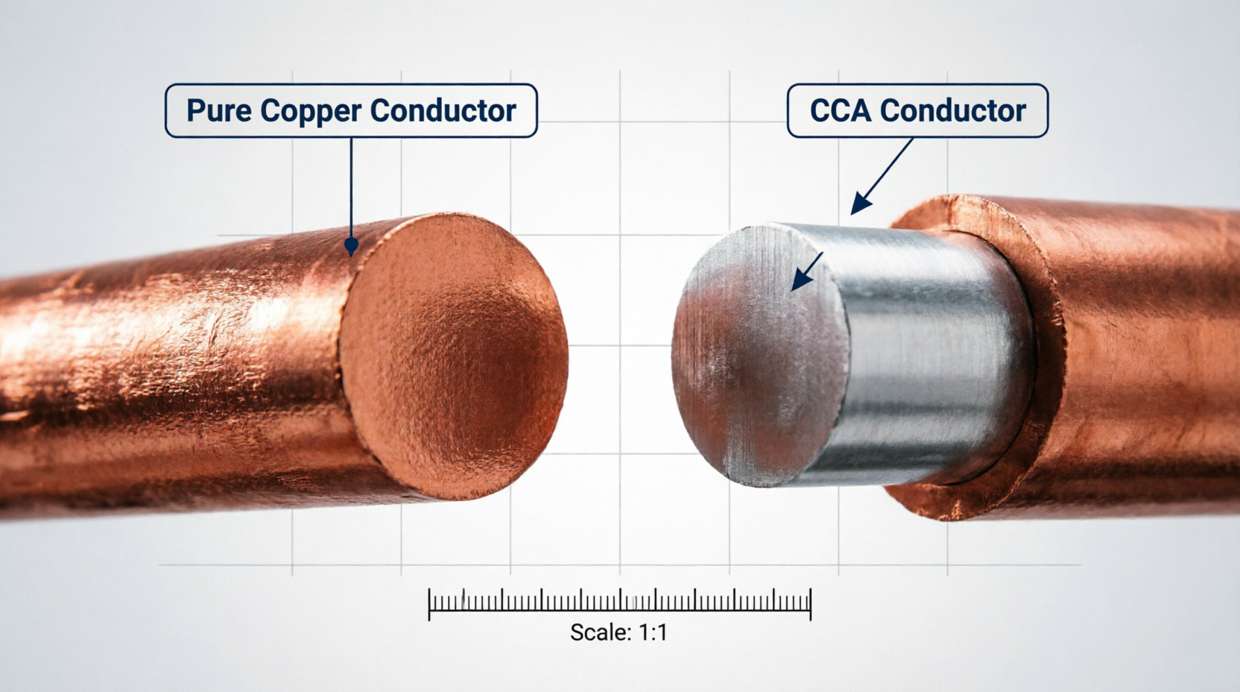Copper LAN Cable vs CCA Ethernet Cable Conductor Cross Section