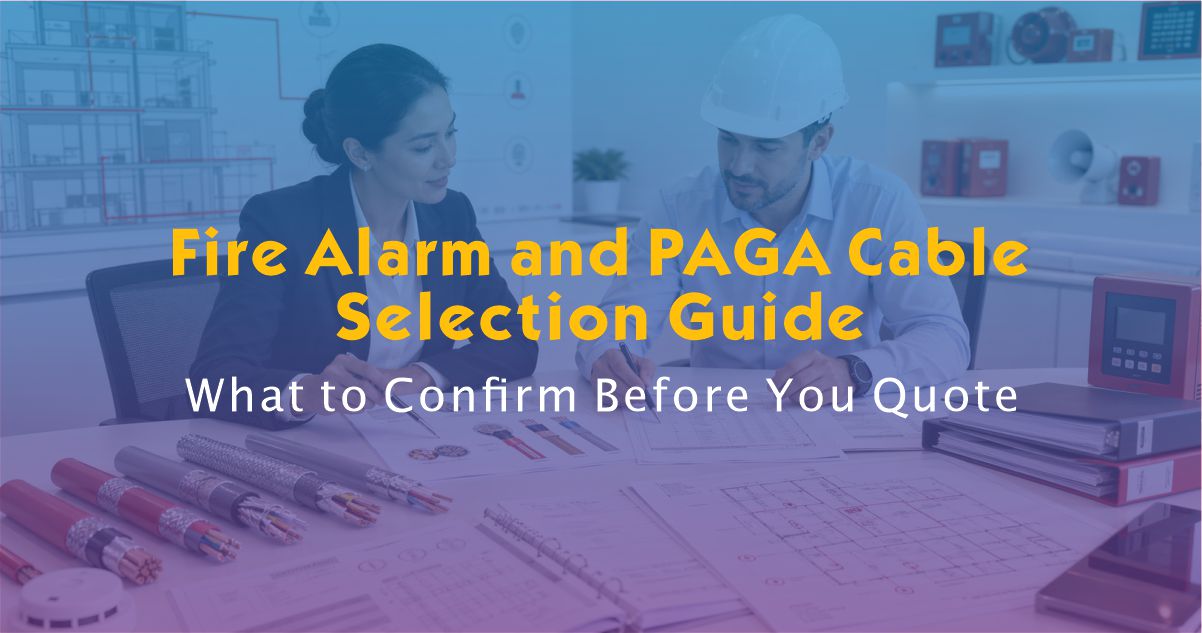 Fire Alarm and PAGA Cable Selection Guide | What to Confirm Before You Quote