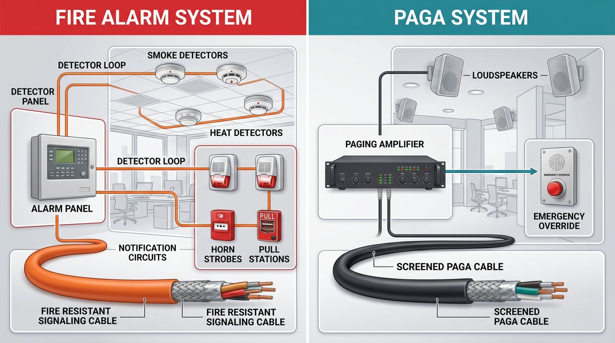 Fire Alarm Cable vs PAGA Cable Comparison