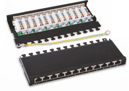 0.5U shielded 12 ports patch panel(Desktop).