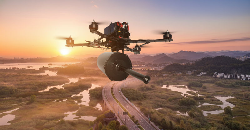 Drone Optical Fiber Communication System