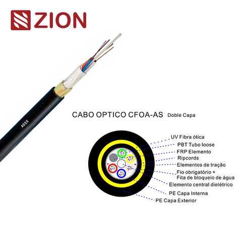 ADSS CABO OPTICO CFOA-AS-120m COMPACTO E AUTOSUSTENTADO PARA VÃO ATÉ 120m