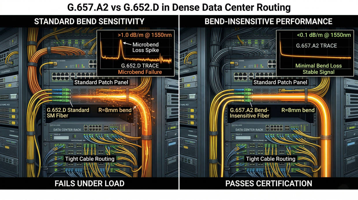 G.657.A2 vs G.652.D in Dense Data Center Routing