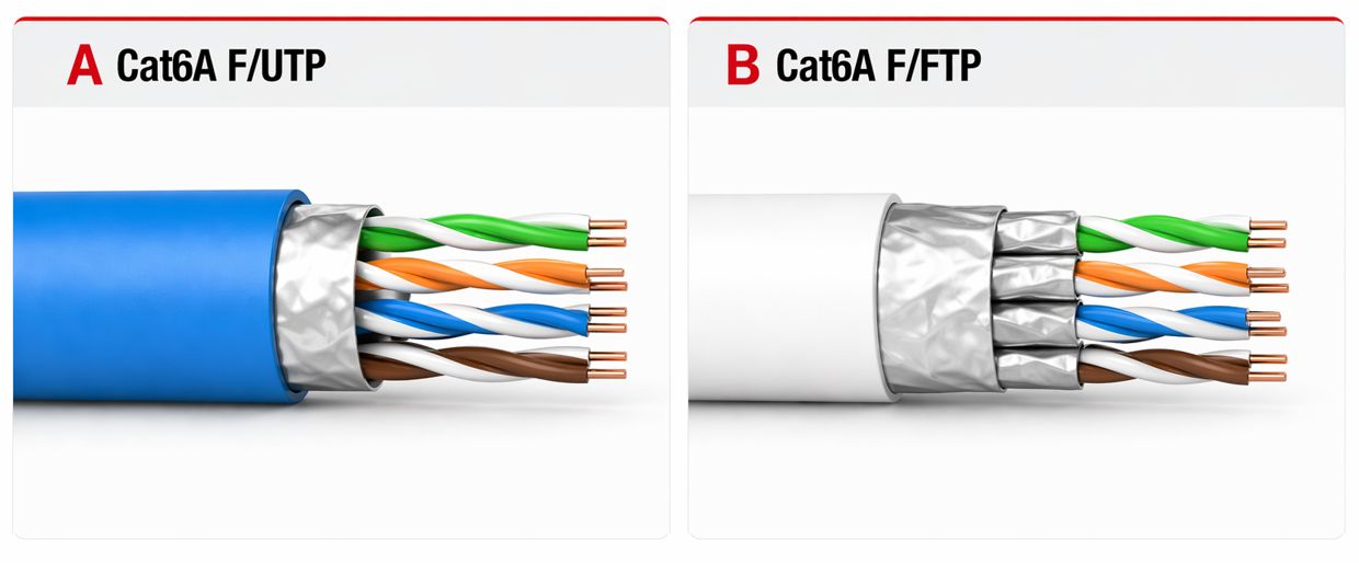 Cat6A FUTP vs FFTP Cable Comparison for Structured Cabling