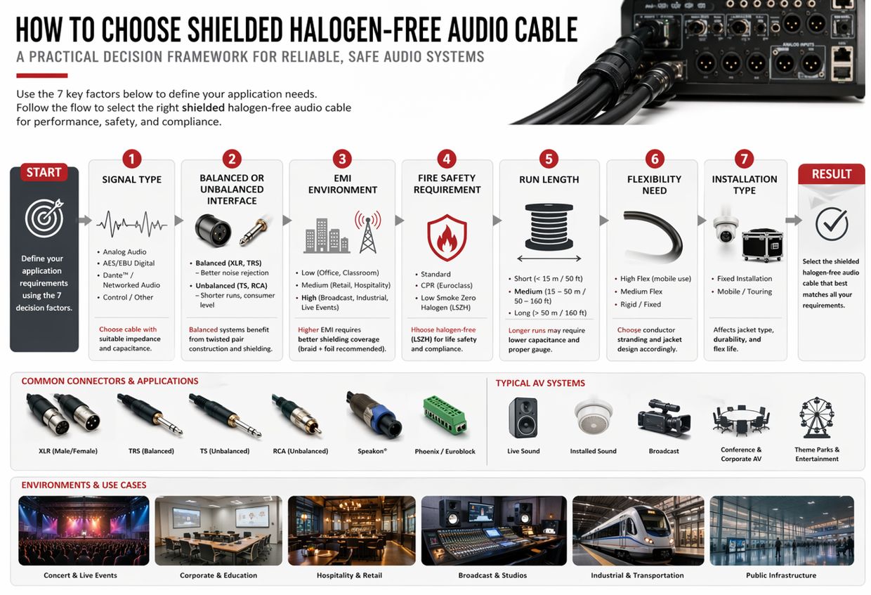 How to Choose Shielded Halogen-Free Audio Cable