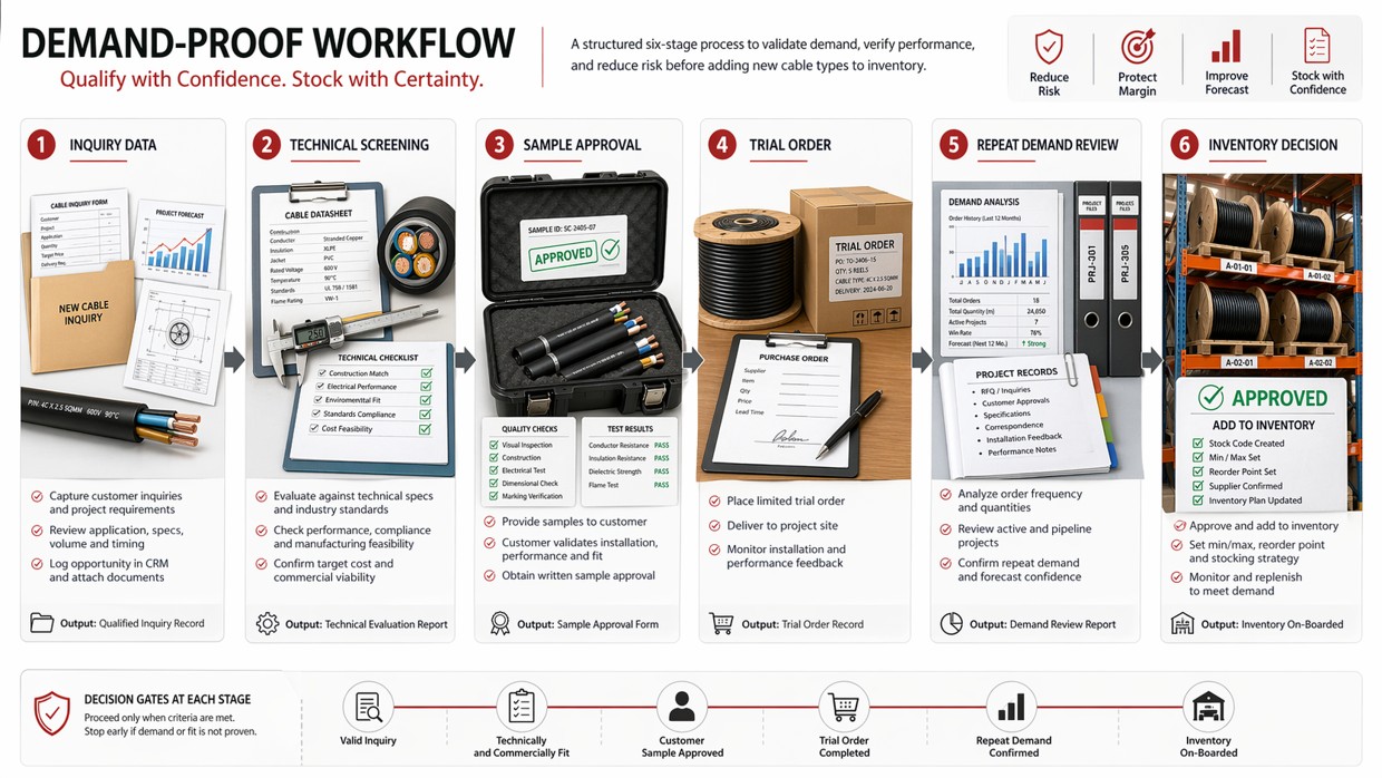 Cable Demand Proof Process Before Inventory Commitment