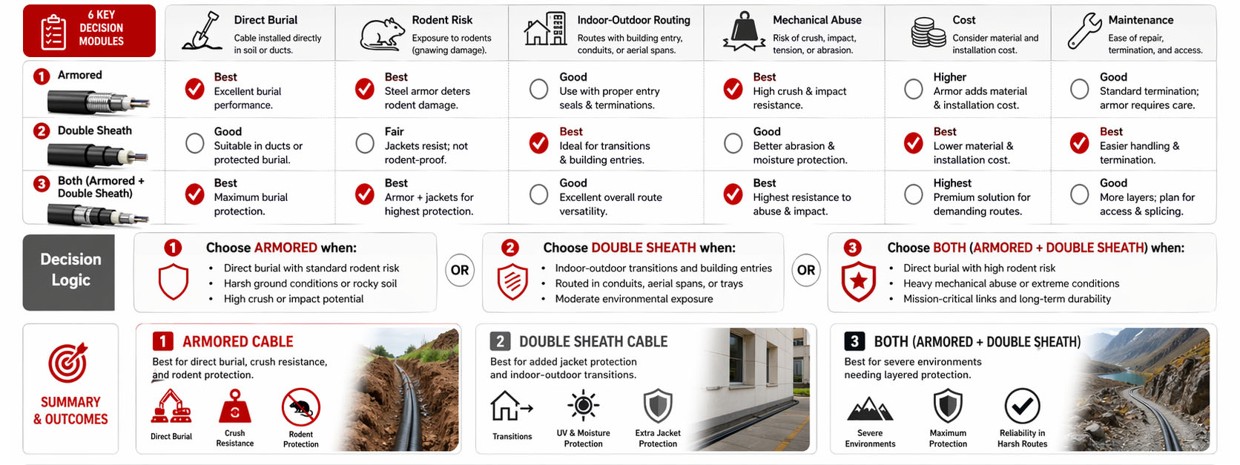 How to Choose Armored or Double Sheath Fiber Cable