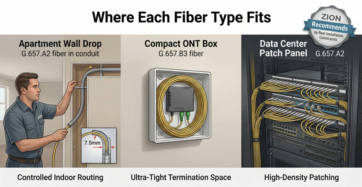 G.657.A2 vs G.657.B3 Where Each Fiber Type Fits