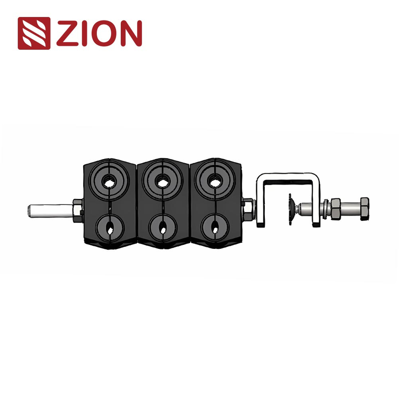 Feeder Cable Clamp, for 3x(4.8-7)+3x(10-15)mm Cable, 6Way