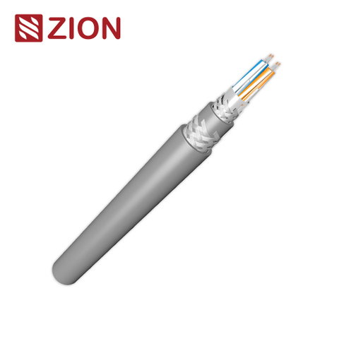 RS485 Amour Cable, 24AWG 2P, Foil+Braid, LSZH/SWB/LSZH, 120Ω