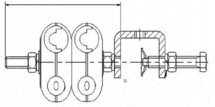 Feeder Cable Clamp-for 2 Optical Cable + 2Power Cable(6-25mm2) 4way1