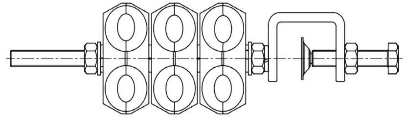 Feeder Cable Clamp-for 7D-FB & 12 Cable-6way1
