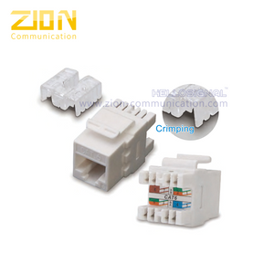 UTP RJ45 180 degree keystone jack ZCM255