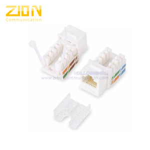 UTP RJ45 90 degree keystone jack ZCM267-C5/6/6A