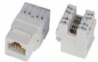 Cat.6 RJ45 180&deg; Keystone Jack zc 1127