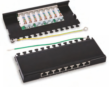 0.5U shielded 8 ports patch panel(Desktop).
