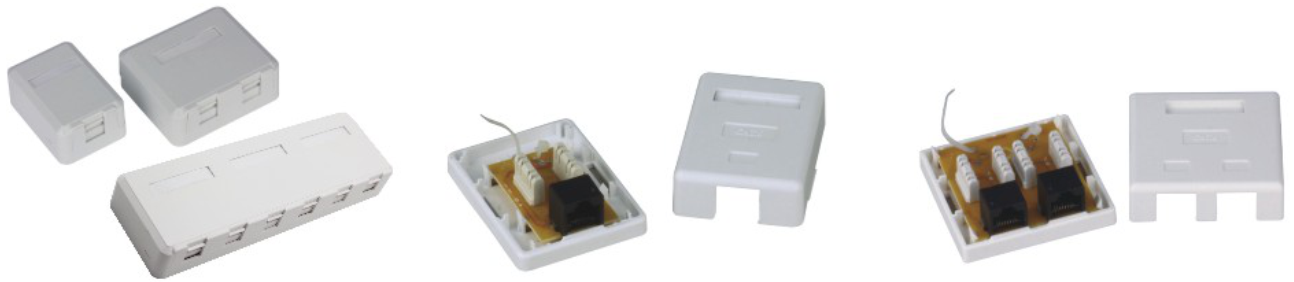 ZC-1046,1243,1244 Cat6 RJ45 Surface Box