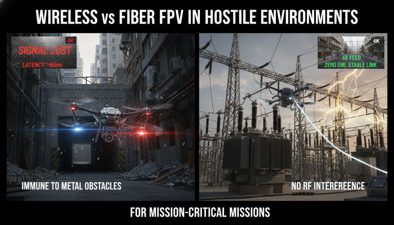 Fiber-Optic FPV Drone System