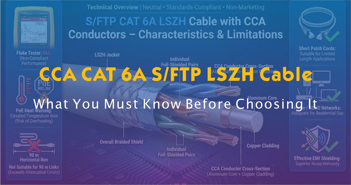 CCA CAT 6A S/FTP Ethernet Cable — What You Must Know Before Choosing It