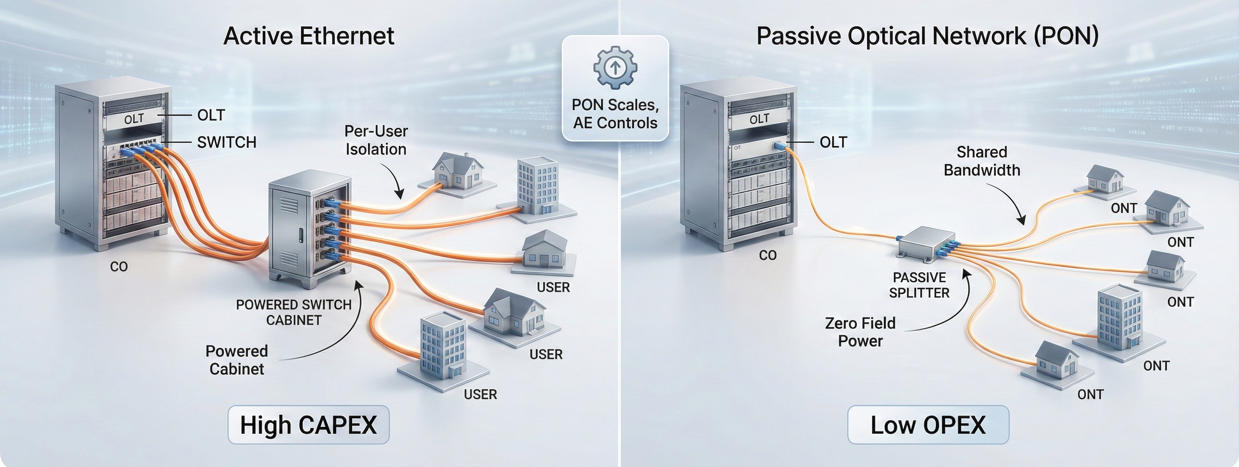 Active Ethernet vs PON