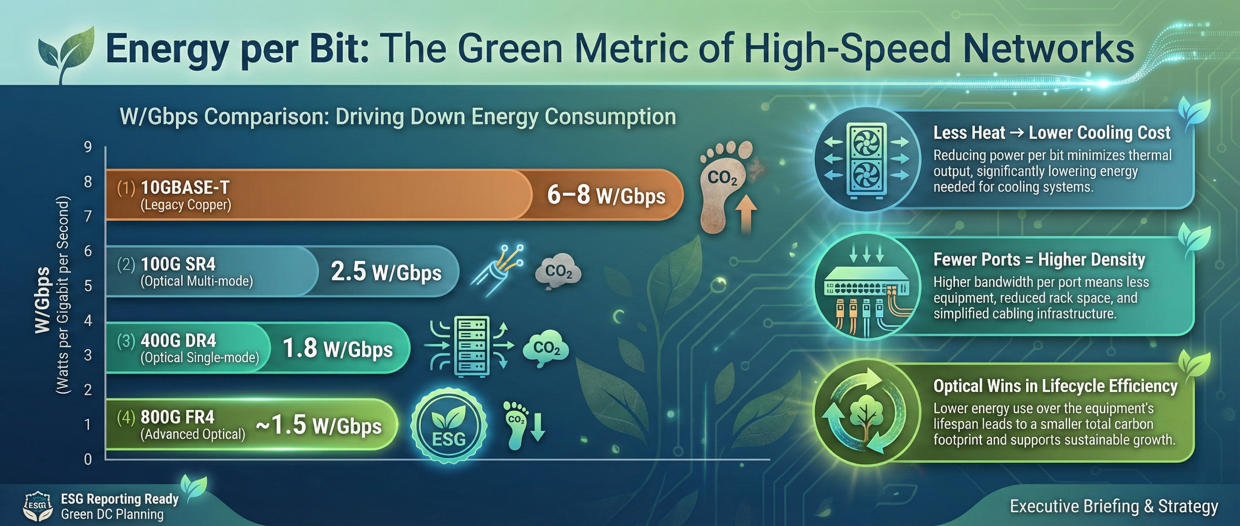 Energy per Bit The Green Metric of High-Speed Networks