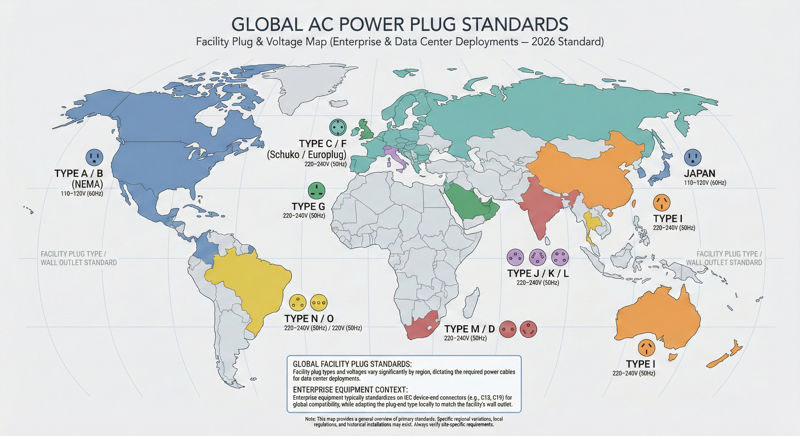 world plug type map