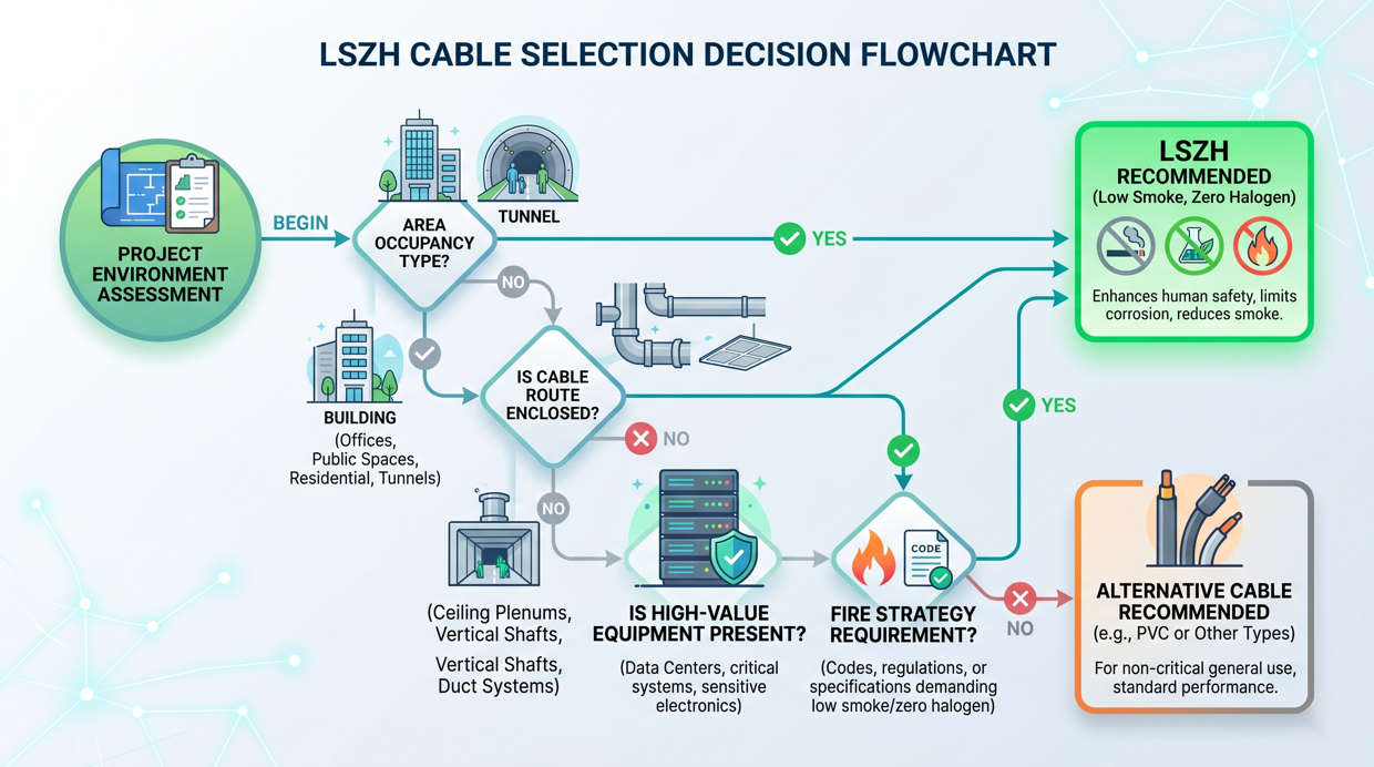 LSZH CABLE SELECTION DECISION FLOWCHART