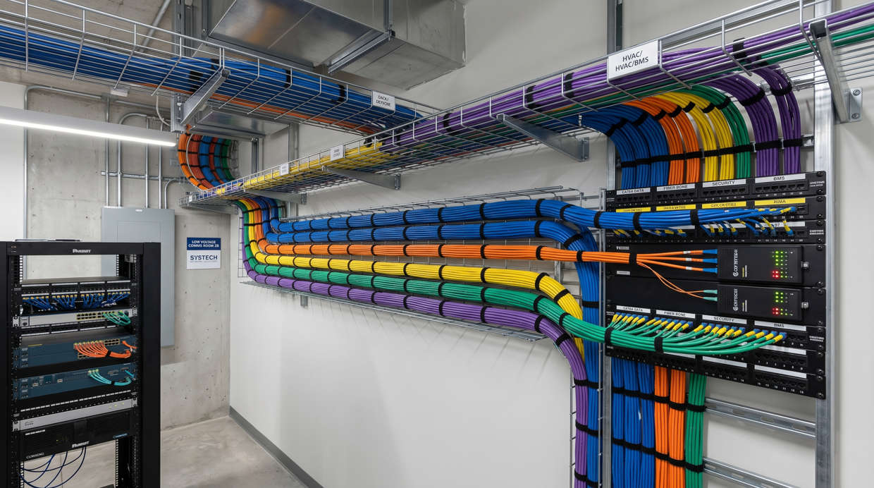 Cable Color Coding in Commercial Building Cabling Projects