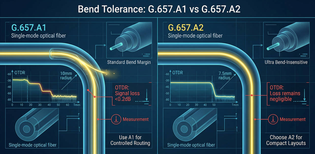 Bend Tolerance G.657.A1 vs G.657.A2