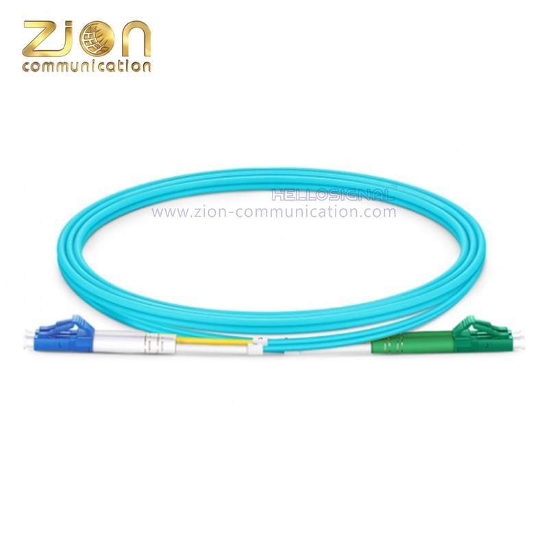 LC UPC to LC APC Duplex OM4 Fiber Patch Cord 