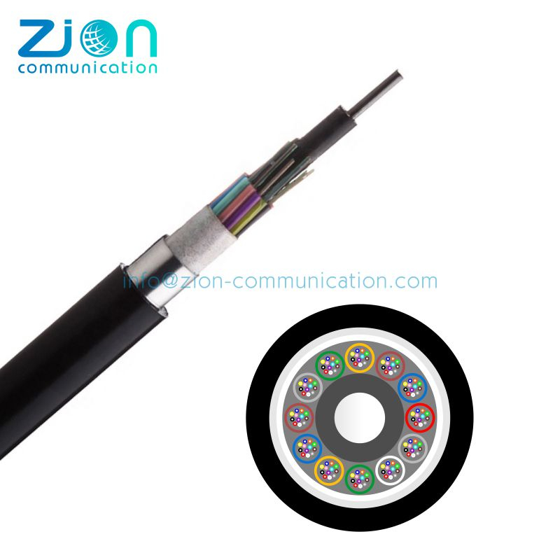 GYTA Small 60-144F High-density fibers in Duct Micro Stranded Loose tubes CSM APL Armored Fiber Optic Cable